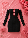 2-Piece Sexy Mesh Nightgown with Hollow Bow,