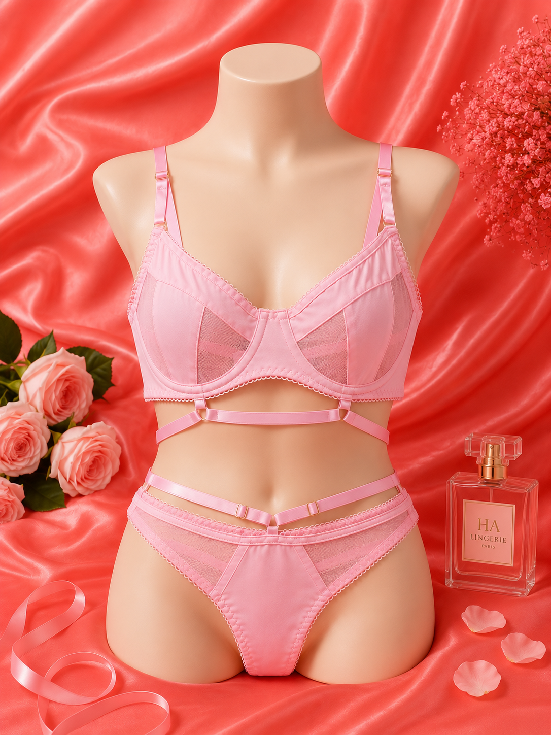 Allison See-Through Lingerie Set