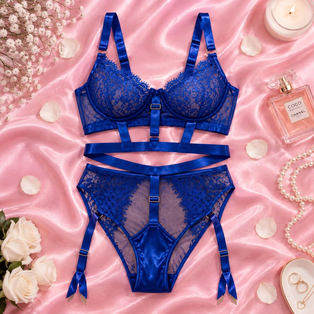 Femme Bra and Garter Set