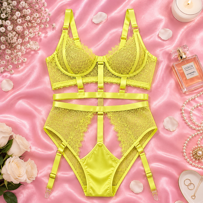 Femme Bra and Garter Set