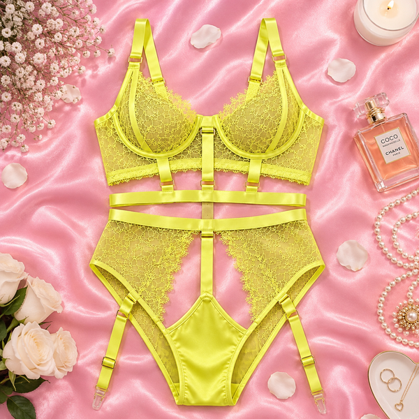Femme Bra and Garter Set
