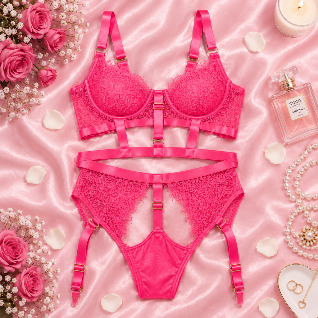 Femme Bra and Garter Set